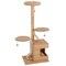 4-Layer Tall Wooden Cat Tree Tower with Condo and Washable Cushions